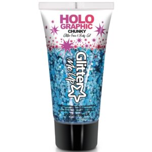 Glitter Me Up Holographic Face & Body Glitter Gel Cosmic Blue