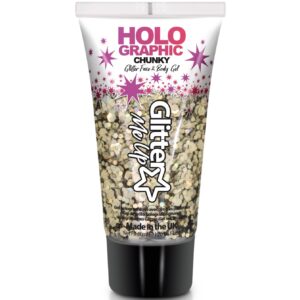 Glitter Me Up Holographic Face & Body Glitter Gel Golden Girl