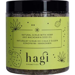 Hagi Natural Scrub With Hemp And Macadamia Seed Oil  280 g