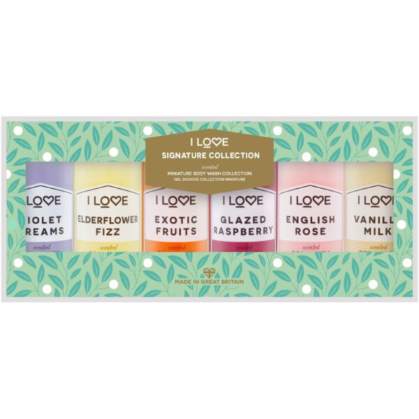 I Love... Signature I Love Selection Box Body Wash Pack 6 x 100 ml 600