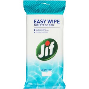 Jif Easy Wipe Toalett Og Bad 60 stk