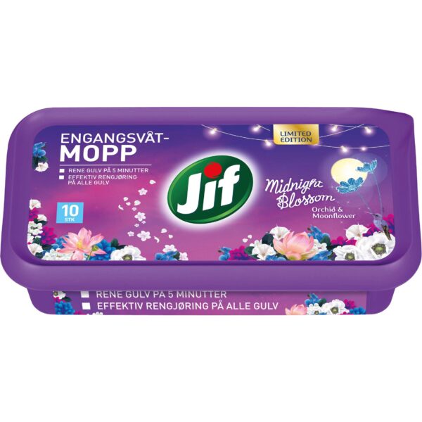 Jif Engangsvåtmopp Midnight Blossom 10 stk