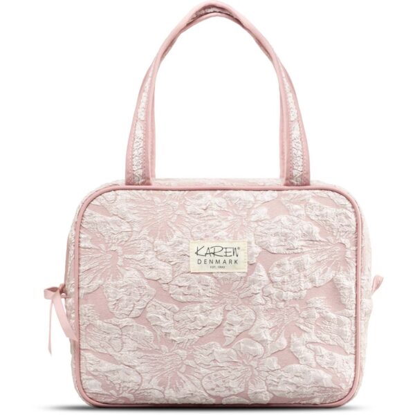 Karen Toiletry Bag With Handle Pink Brocade