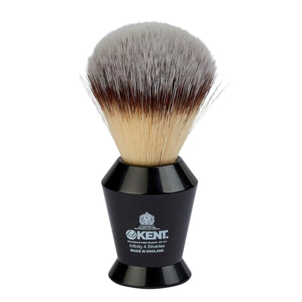 Kent Brushes Infinity Silvertex Synthetic Shaving Brush Black