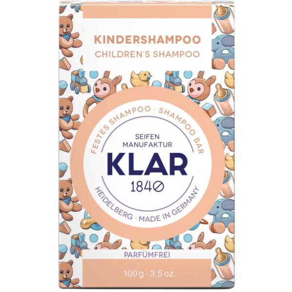 Klar Seifen Childrens Shampoo Bar - Fragrance Free 100 g