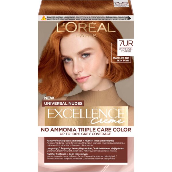 Loreal Paris Excellence Crème Universal Nudes Hair Color 7UR Universal