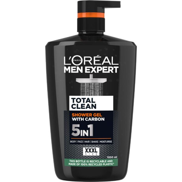 Loreal Paris Men Expert Total Clean Shower Gel with Carbon 1000 ml