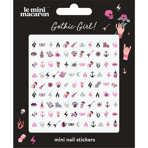 Le Mini Macaron Nail Art Stickers Gothic Girl