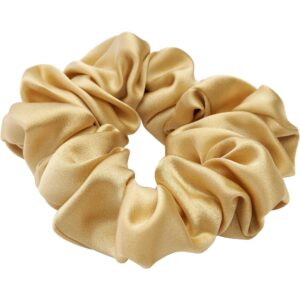 Lenoites Mulberry Silk Scrunchie Gold