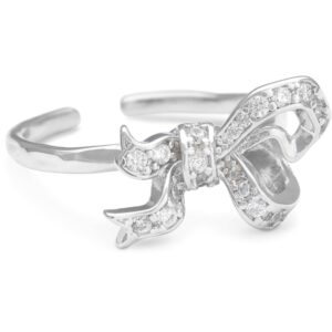 Lily and Rose Versailles bow ring - Crystal Silver