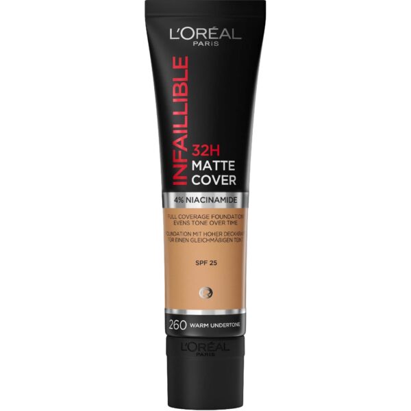 Loreal Paris Infaillible 32H Matte Cover Foundation 260 Warm Undertone