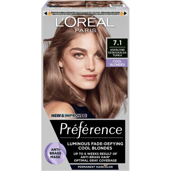 Loreal Paris Préférence Permanent Haircolor Cool Blondes 7