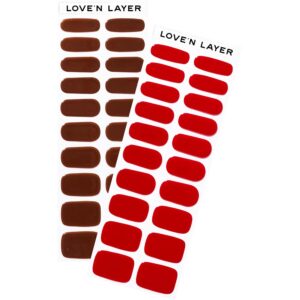 Love&apos;n Layer Fall Kit Hand Chocolate Brown & Grape Red