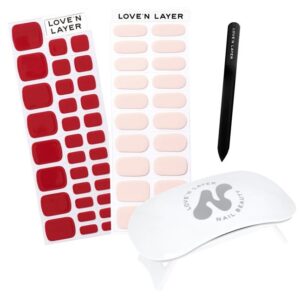 Love&apos;n Layer Startkit Hand + Toe Light Pink & Grape Red