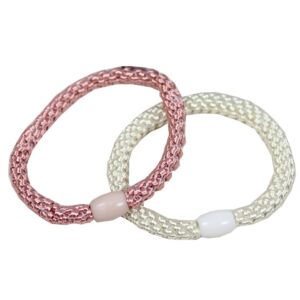 By Lyko 2 Pack Woven Hair Ties Pink