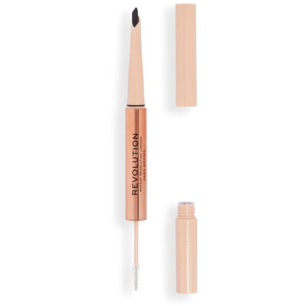 Makeup Revolution Fluffy Brow Filter Duo  Dark Brown