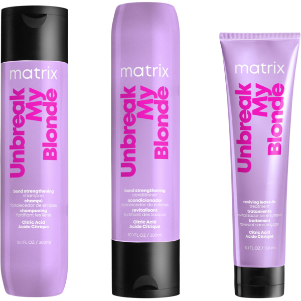 Matrix Unbreak my Blonde Routine with Leave-in