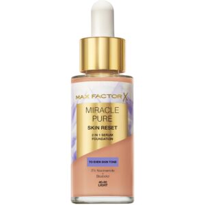 Max Factor Miracle Pure 2in1 Skin Reset Serum Foundation 40-60 Light