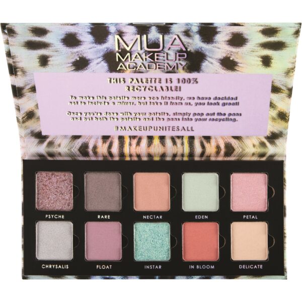 MUA Makeup Academy Eyeshadow Palette 10 Shades Metamorphosis