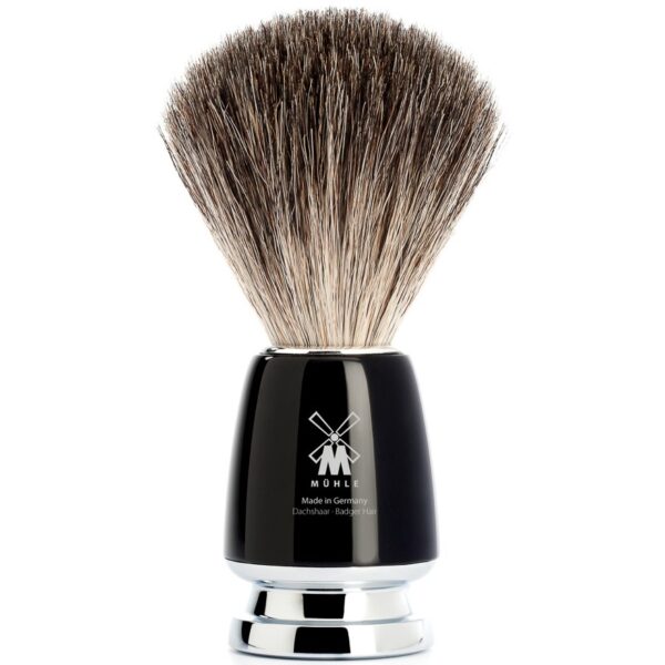 Mühle Rytmo Shaving Brush High-Grade Resin Black Pure Badger