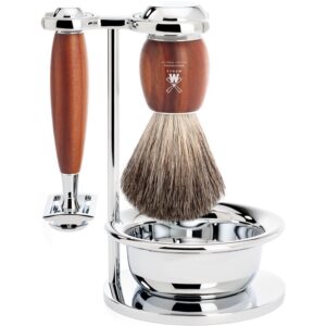 Mühle VIVO Shaving Set Plum Wood Black Fibre Safety Razor