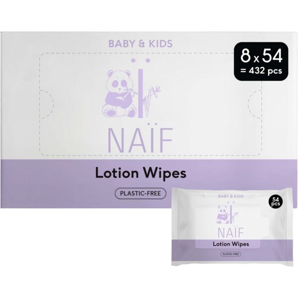 NAÏF Lotion Baby Wipes 8 Pack