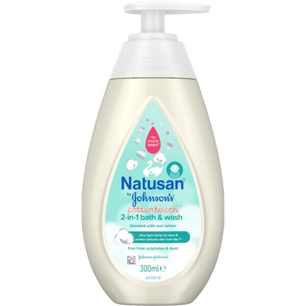 Natusan by Johnson&apos;s CottonTouch 2-in-1 Bath and Wash 300 ml