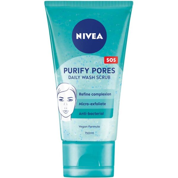 NIVEA Cleansing Purify Pores Daily Wash Scrub 150 ml