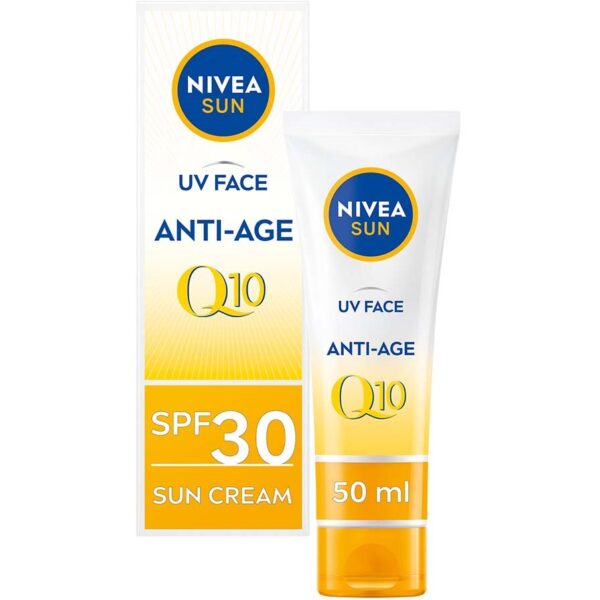 NIVEA SUN Solskydd ansikte UV Face Anti Age Q10 Cream SPF30  50 ml