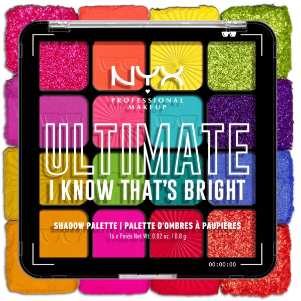 NYX PROFESSIONAL MAKEUP Ultimate Shadow Palette 04W I Know Thats Brigh