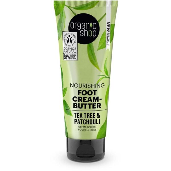 Organic Shop Nourishing Foot Cream-Butter Tea Tree & Patchouli 75 ml