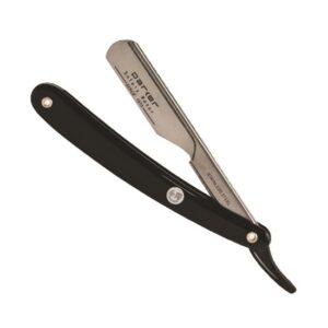 Parker Shaving PTB - Black ABS Handle Push Type Barber/Straight Razor