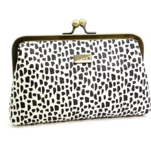 PIPOL BAZAAR Dot Clutch Black &White