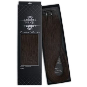 Poze Hairextensions Poze Clip&Go Løshår Ekte Premium 1B Midnight Brown