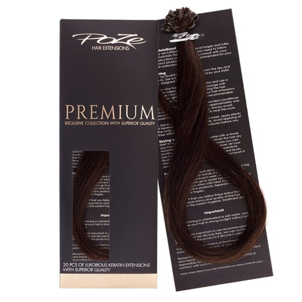 Poze Hairextensions Poze Keratin Premium Extensions 2B Dark Espresso B