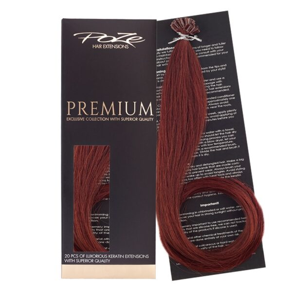 Poze Hairextensions Poze Keratin Premium Ext 4RG Auburn 20 fester 50 c