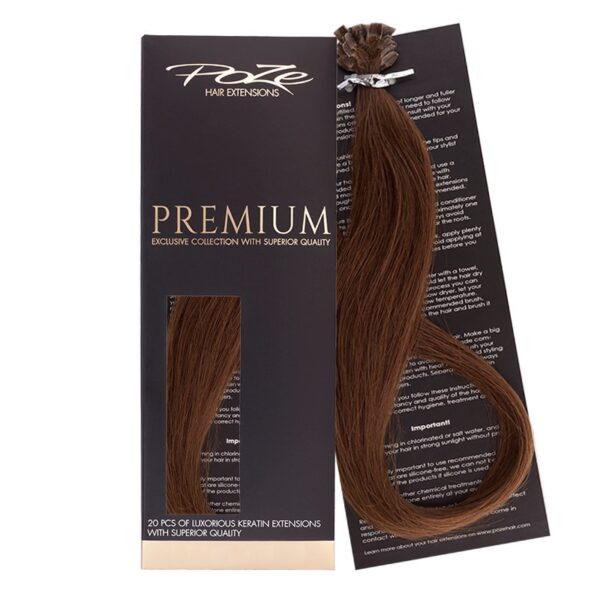 Poze Hairextensions Poze Keratin Premium Ext 6B Lovely Brown 20 fester