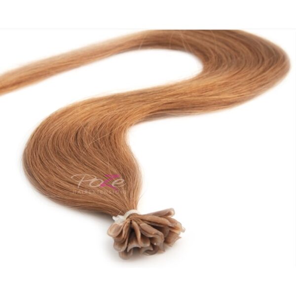 Poze Hairextensions Poze Keratin Premium Extensions 8B Light Brown 20