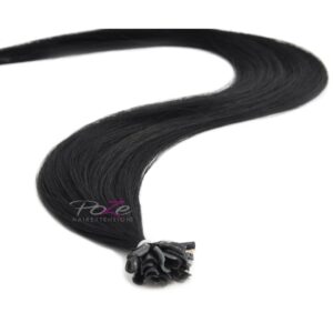 Poze Hairextensions Poze Keratin Standar d 40 cm 20 fester 1N Midnight