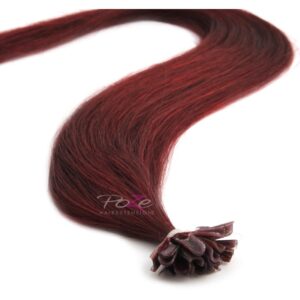 Poze Hairextensions Poze Keratin Standar d 50 cm 20 fester 5RV Red Pas