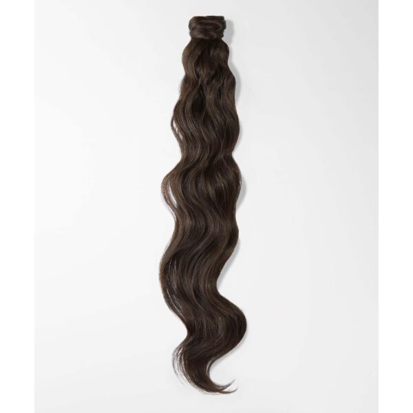 Rapunzel of Sweden Vegan Fibre Clip-in Ponytail Beach Wave  2.3 Chocol