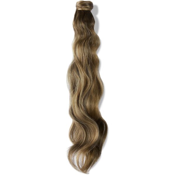 Rapunzel of Sweden Vegan Fibre Clip-in Ponytail Beach Wave  Hazelnut C