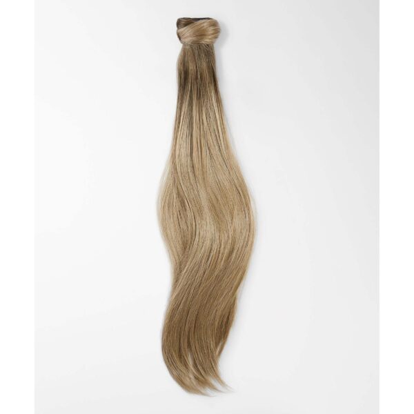 Rapunzel of Sweden Vegan Fibre Clip-in Ponytail Straight  Brown Ash Bl