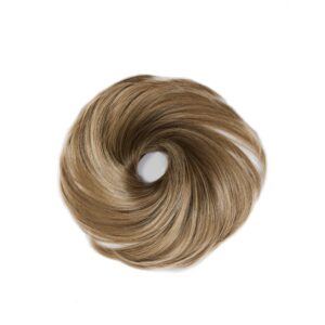 Rapunzel of Sweden Vegan Fibre Hair Scrunchie Brown Ash Blonde Balayag