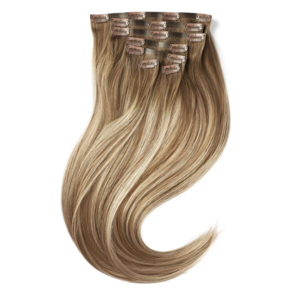 Rapunzel of Sweden Clip-on set Sleek Clip-on set 7 pieces 50 cm Brown