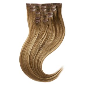 Rapunzel of Sweden Clip-on set Sleek Clip-on set 7 pieces 50 cm Browni