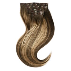 Rapunzel of Sweden Clip-on set Sleek Clip-on set 7 pieces 50 cm Hazeln