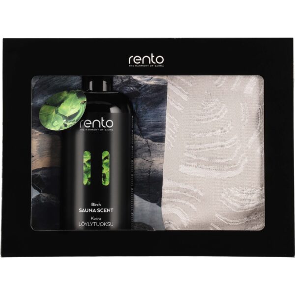 Rento Gift Set Sauna Scent & Sauna Seat Cover Birch