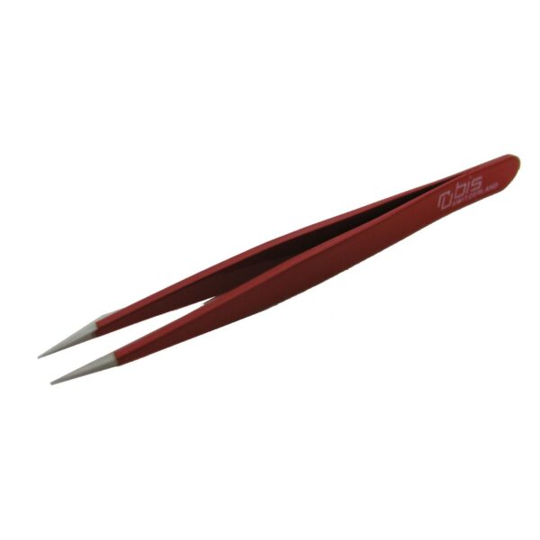 Rubis Tweezers Pointed Red