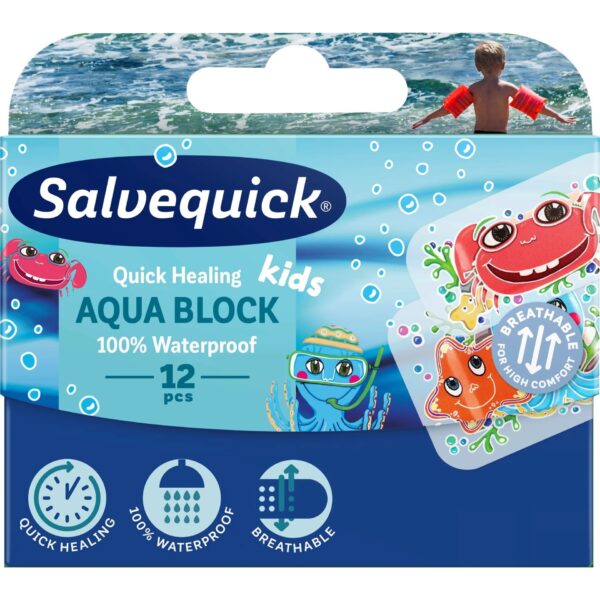 Salvequick Aqua Block Kids 12 stk